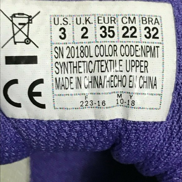 Skechers KIDS Girls casual trendy Pink and Purple Light Up Heart Shoes Size 3 - Picture 4 of 6